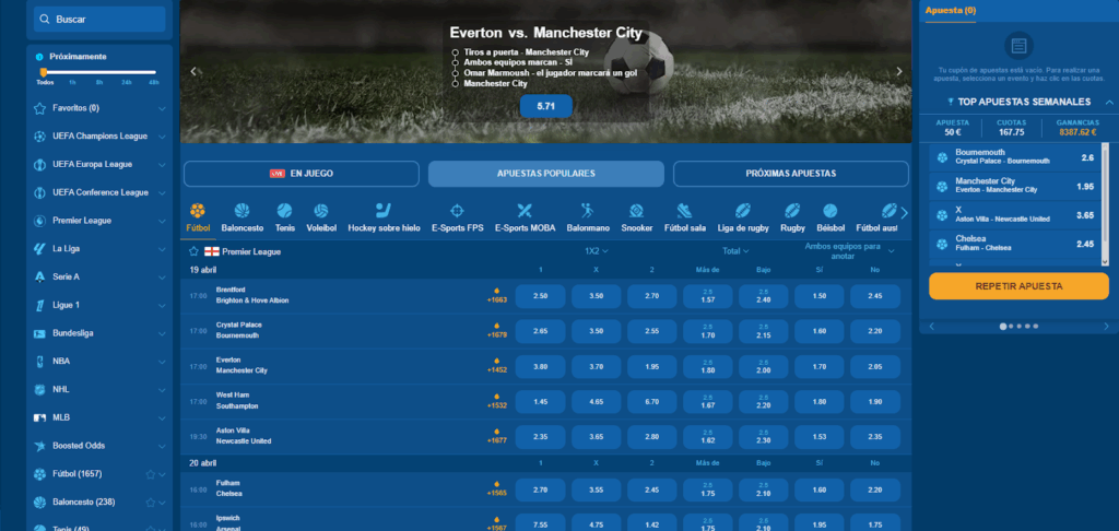 Apuestas deportivas en Winbay