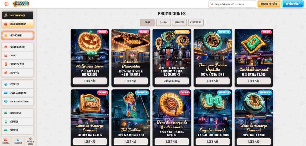 Bonos y Promociones en Wyns